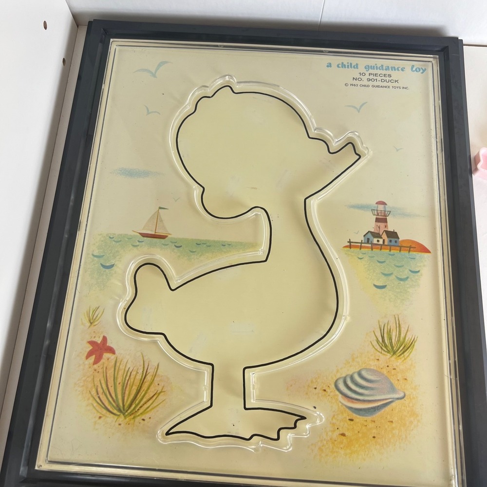 Vintage Duck Child Guidance Toys Plastic Tray Puzzle 1962 - Picture 7 of 10